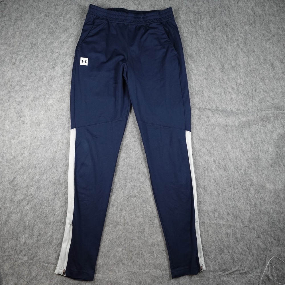 Under Armour Pants Mens Medium Blue Fitted Vital Woven Tapered Leg Ankle Zip
